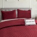 Велюровое покрывало ромб 1,5 спальный размер 160 х 220 см и одна наволочка размером 50 х 70, цвет Багровый, арт. OVF016